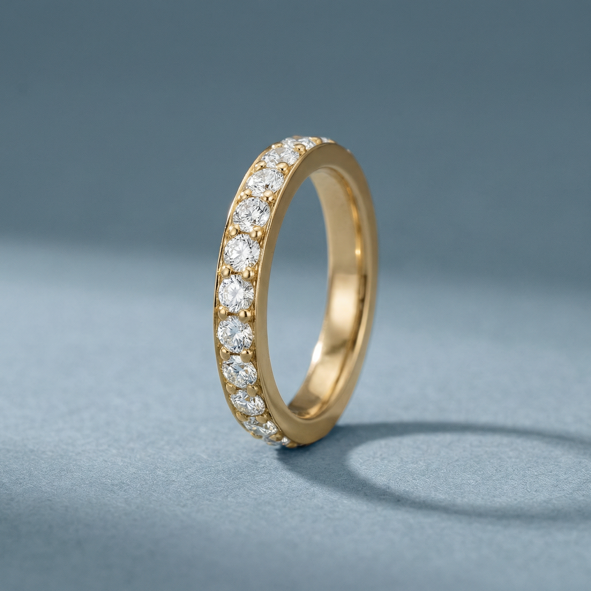 Vera Eternity ring, yellow gold