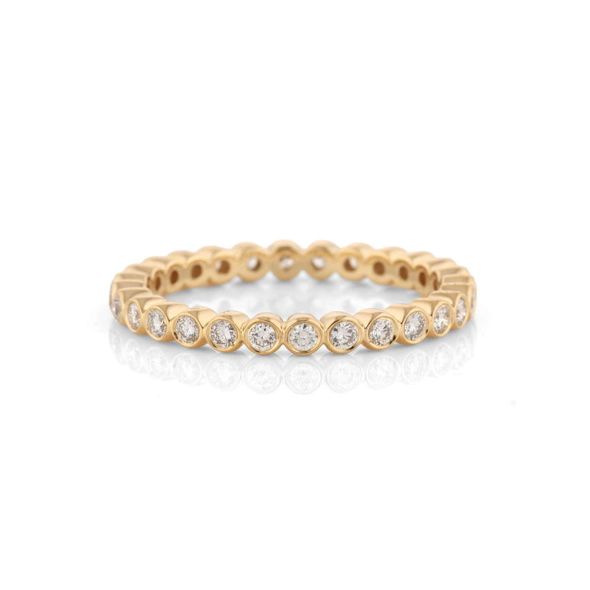 Shallop Bezel-Set Diamond Eternity Ring
