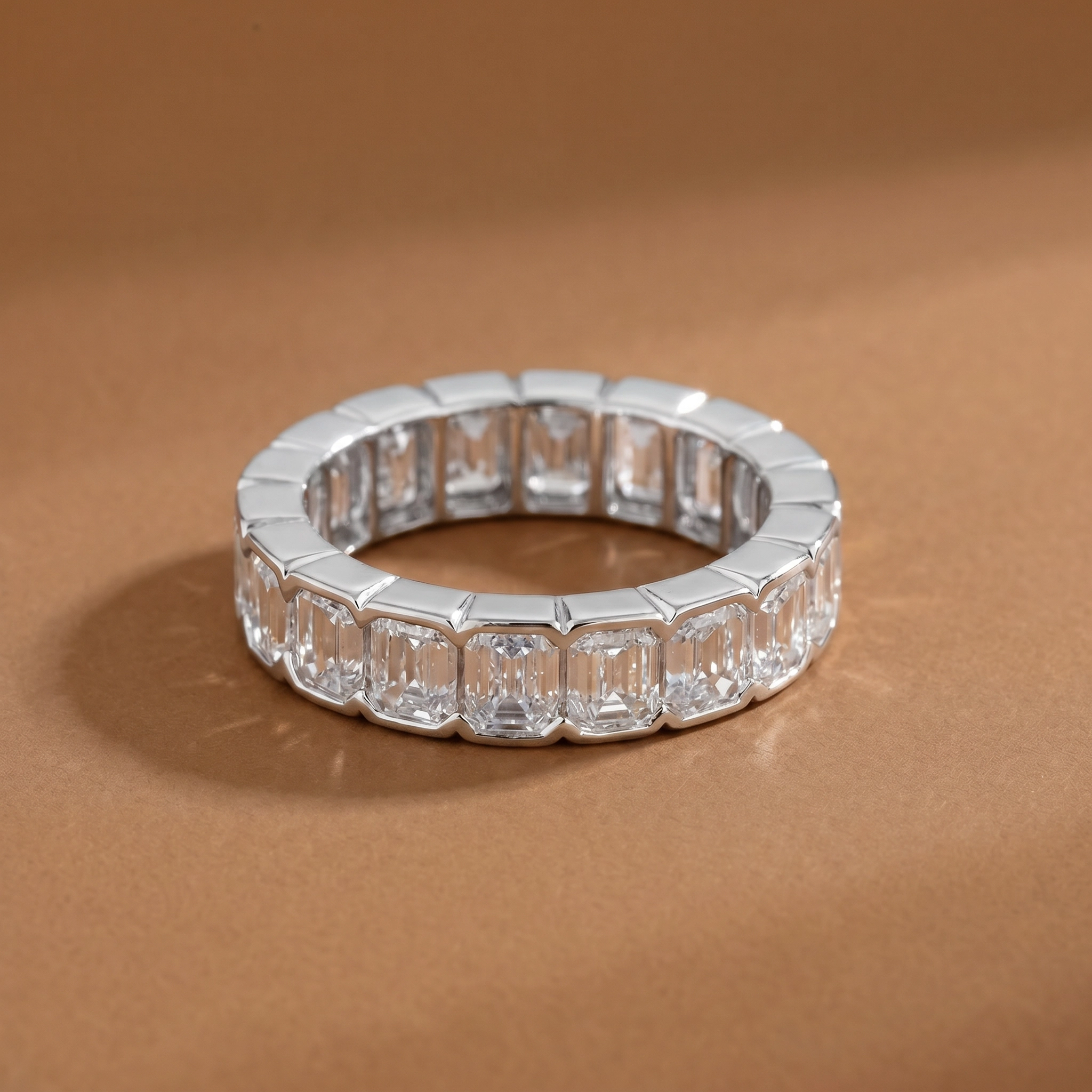 Ve Emerald Cut Eternity ring