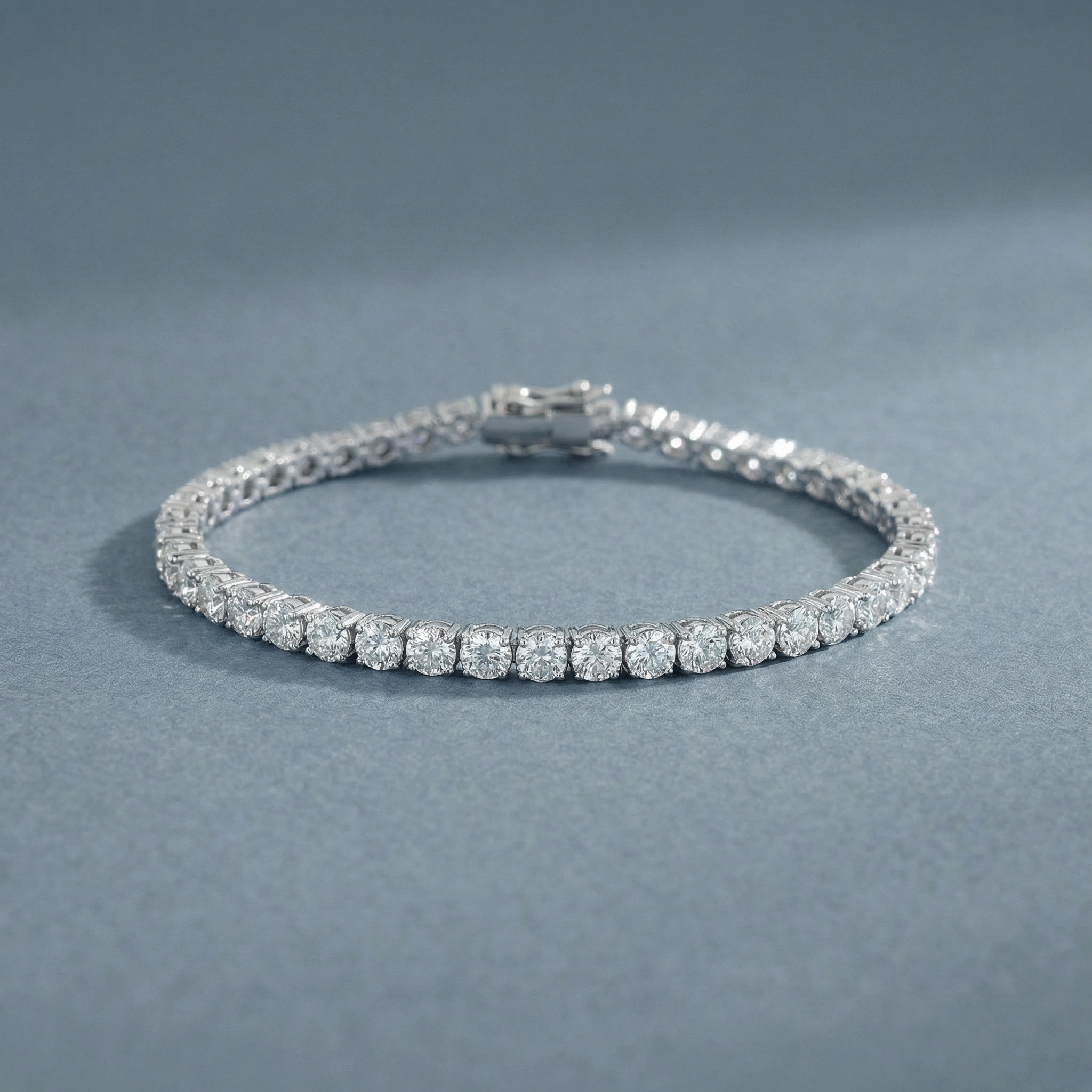 White Gold Tennis Bracelet 3.46-carat diamonds