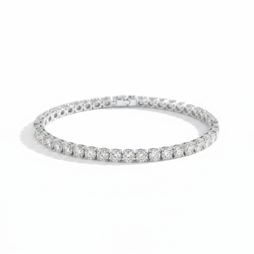 White Gold Tennis Bracelet 3.46ct